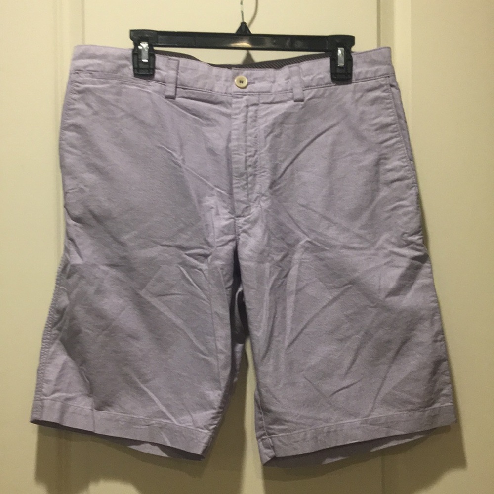Banana Republic men 100% cotton Bermuda shorts lilac purple with pockets size 34